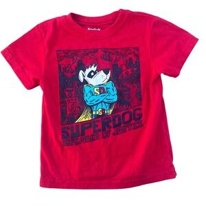 Garanimals 3T Boys Superdog Red Crewneck T Shirt Graphic Print